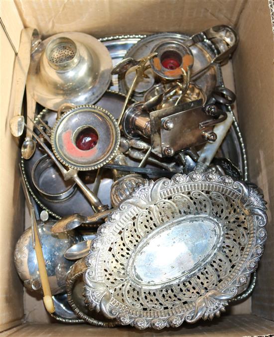 Quantity of silver and plate including a chamberstick